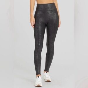 Spanx Faux Leather Snake Print Leggings - XL